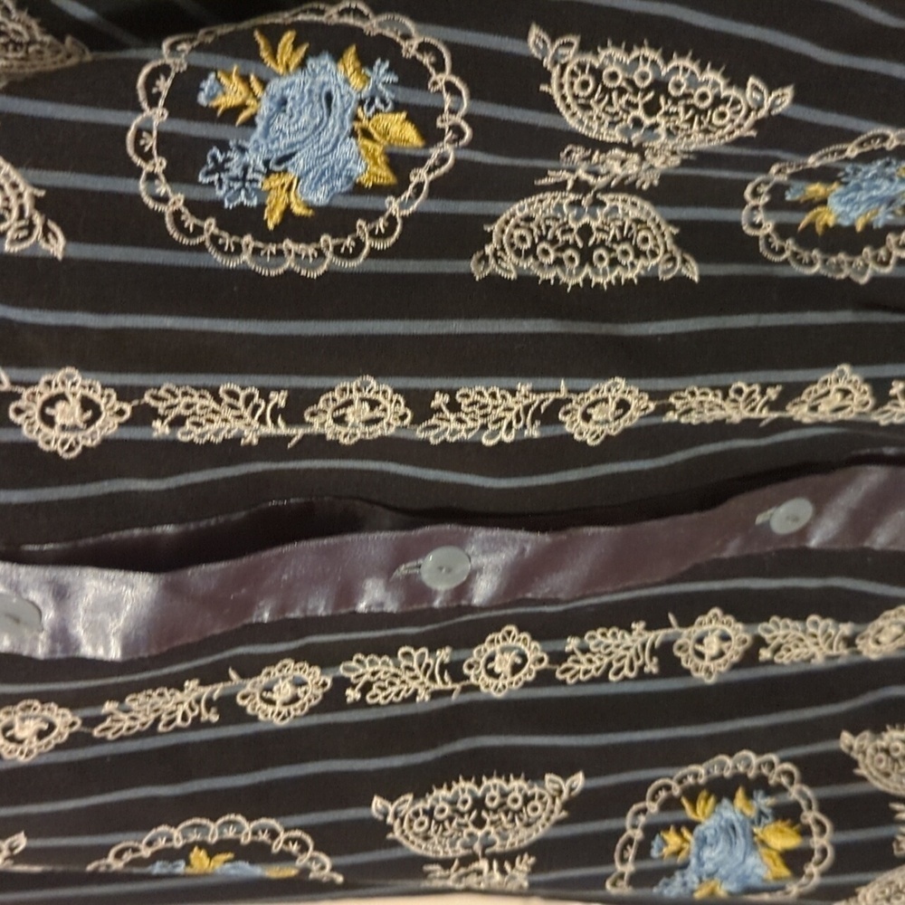 Lane Bryant Pinstriped Long Sleeve Collared Shirt Plus Size Country Western - Picture 6 of 12
